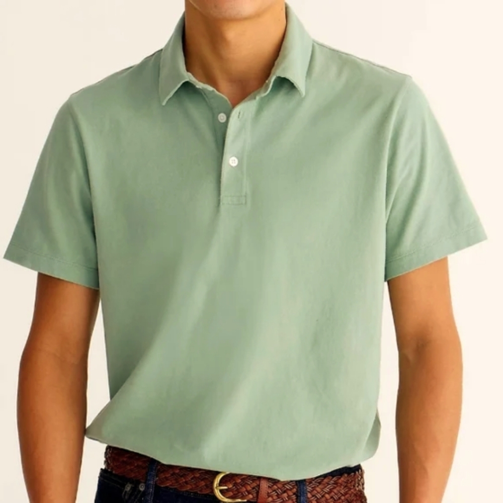 J. Crew Men's Sueded Cotton Polo Shirt Size Medium New